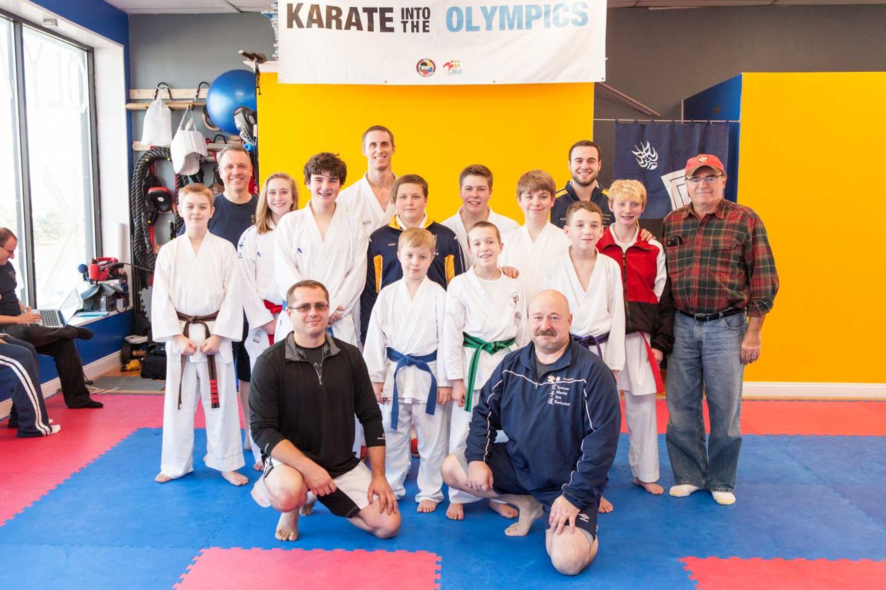 Group photo with instructors