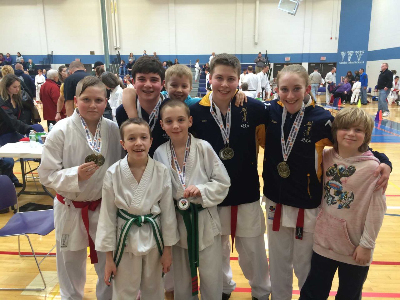 Young competitors with medals
