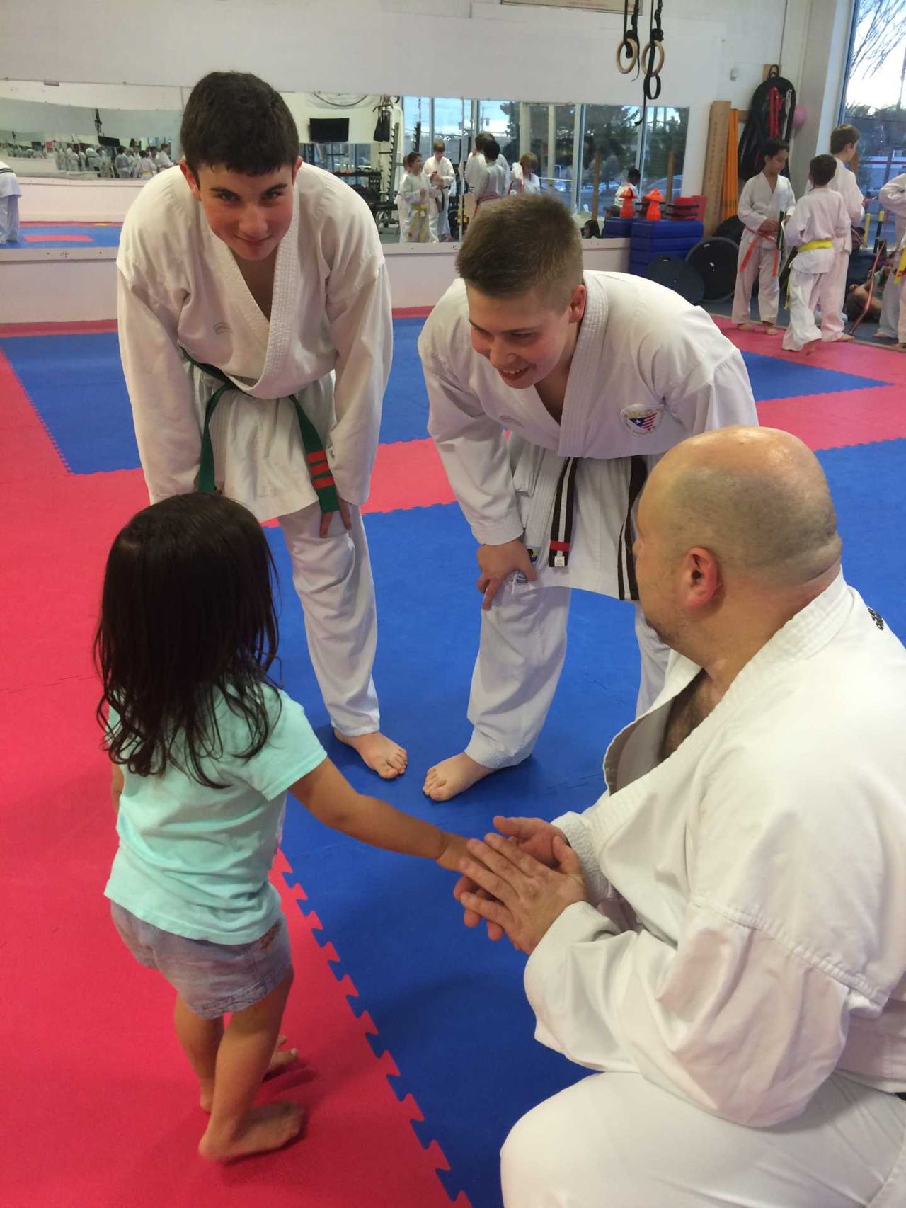 Instructor working with the youngest students