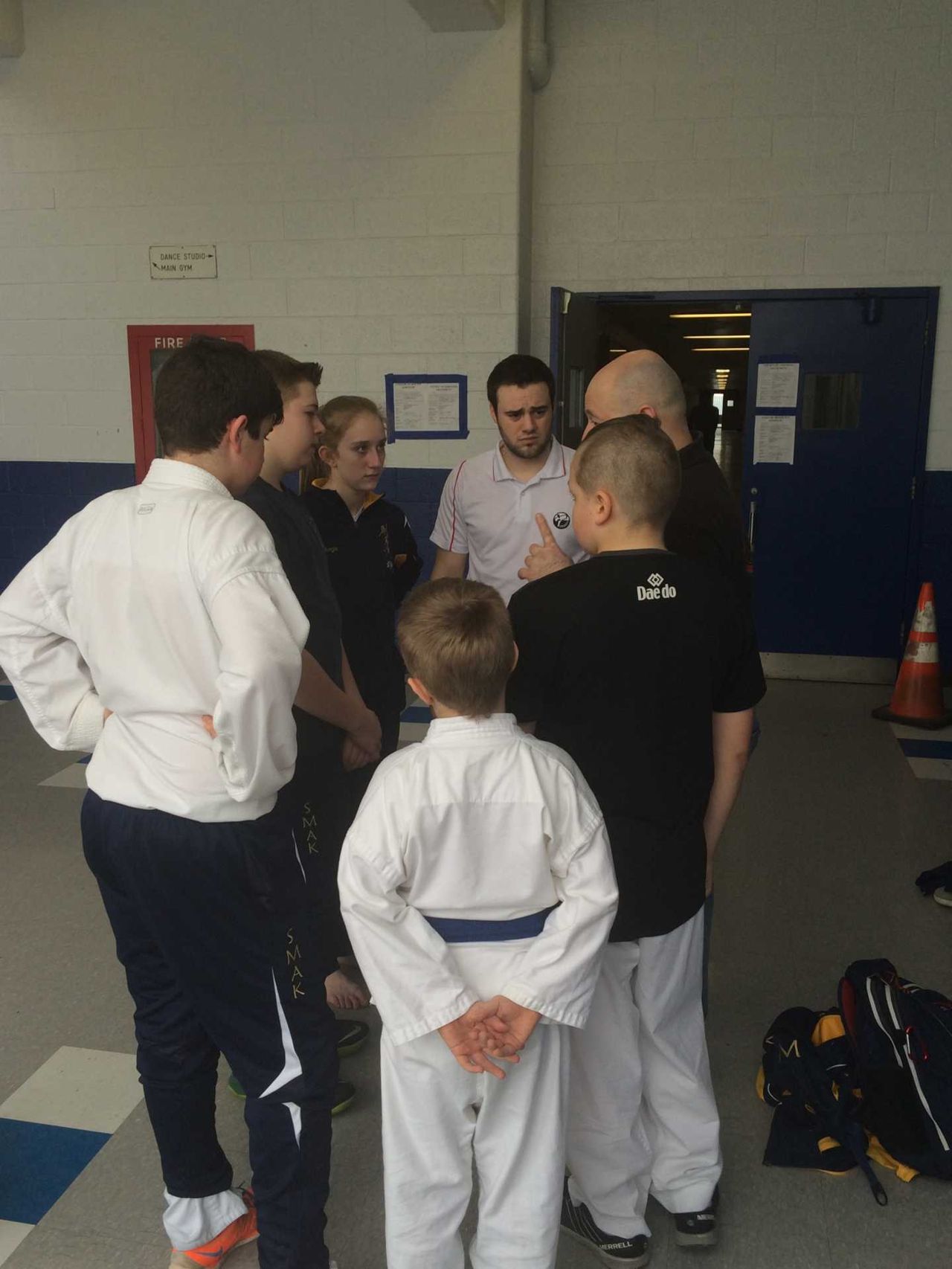 Partner drills during class
